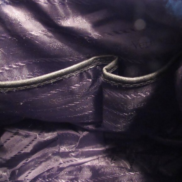 Simply Vera Vera Wang Black Single Handle Hobo/Handbag Purse Pleated Front - Picture 6 of 7